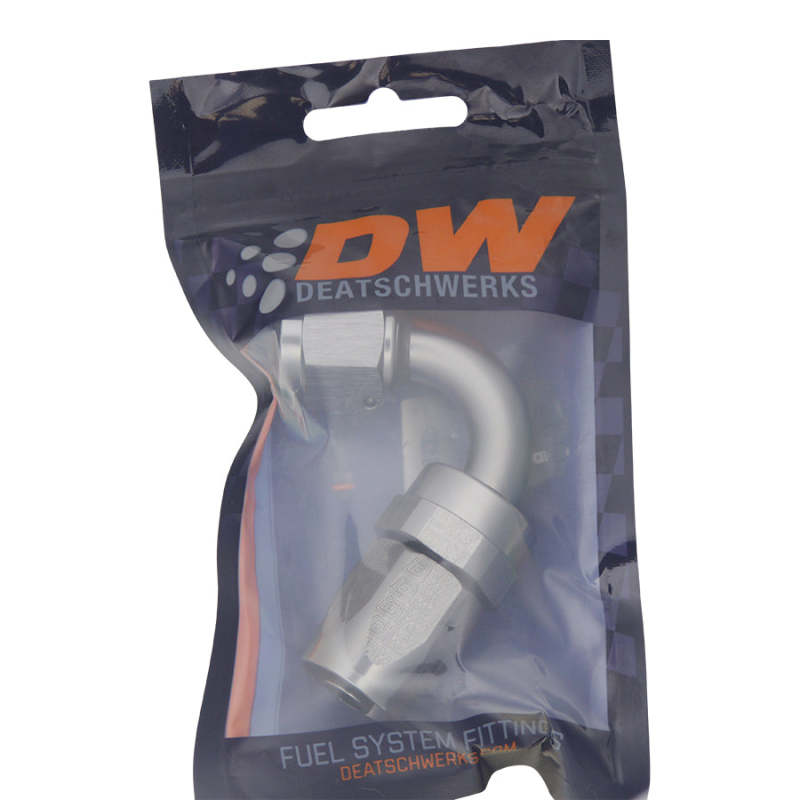 DeatschWerks 8AN Female Swivel 120-Degree Hose End CPE - Anodized Titanium