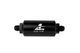 Aeromotive In-Line Filter - AN-08 size Male - 10 Micron Microglass Element - Bright-Dip Black