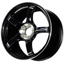 Load image into Gallery viewer, Advan TC4 18x10 +35 5-114.3 Racing Gloss Black and Diamond Cut Wheel