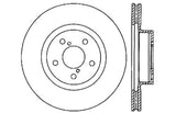 StopTech 05-10 Subaru Legacy / 10 Outback Drilled Left Front Rotor