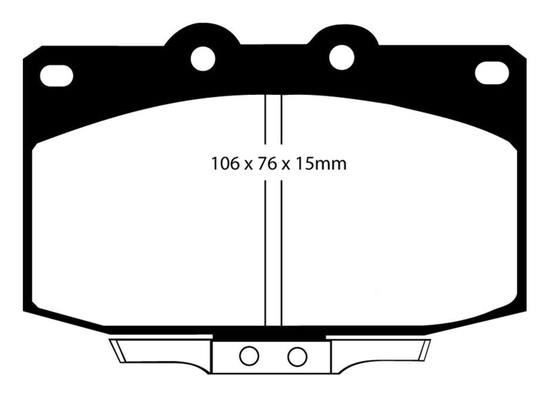 EBC 86-89 Mazda RX7 2.4 (1.3 Rotary)(Vented Rear Rotors) Bluestuff Front Brake Pads