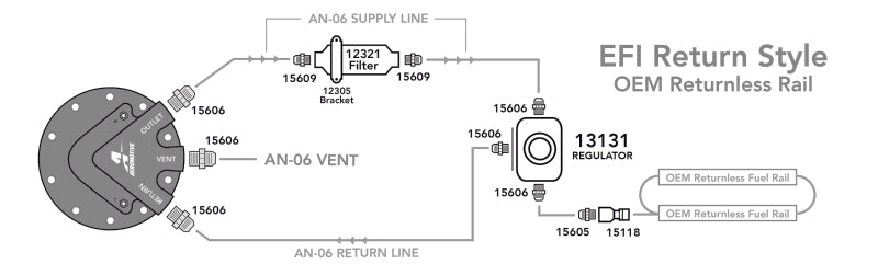 Aeromotive Phantom 200 Fuel System - Return Style w/3/8in Quick Connect