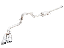 Load image into Gallery viewer, AWE 0FG 21+ Ford F150 Dual Side Exit Cat-Back Exhaust- 4.5in Chrome Silver Tips