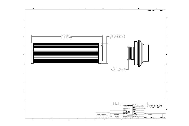 Aeromotive Filter In-Line AN-16 40 micron Stainless Steel