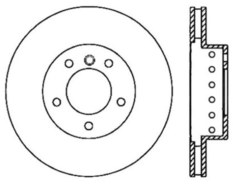 StopTech 04-10 BMW 5-Series / 6-Series Sport Slotted & Drilled Front Left Cryo Rotor