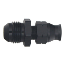 Load image into Gallery viewer, DeatschWerks 8AN Male Flare to 5/16in Hardline Compression Adapter - Anodized Matte Black