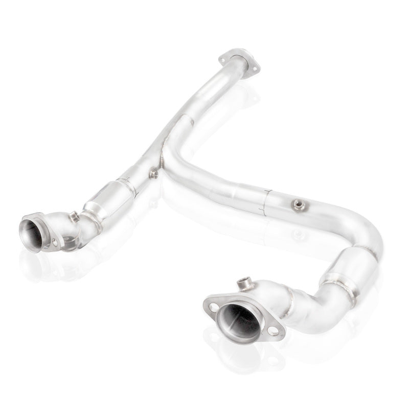 Stainless Works 2015-16 F150 2.7L Downpipe 3in High-Flow Cats Y-Pipe Factory Connection