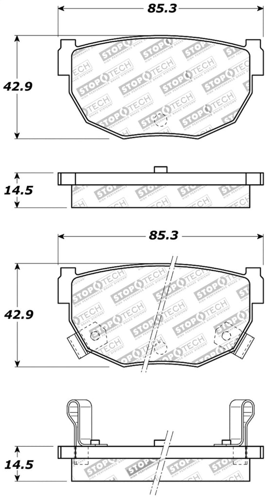 StopTech Performance 89-98 240SX Rear Brake Pads