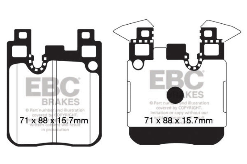 EBC 14+ BMW M3 3.0 Twin Turbo (F80) Redstuff Rear Brake Pads