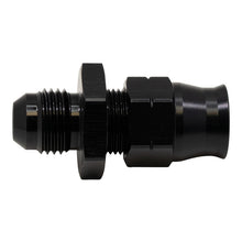 Load image into Gallery viewer, DeatschWerks 6AN Male Flare to 3/8in Hardline Compression Adapter - Anodized Matte Black