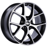 BBS SR 17x8 5x120 ET30 CB72.5 Satin Black Diamond Cut Face Wheel