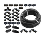 Torque Solution Braided Fuel Line Kit for -6 Aeromotive FPR & Flex Fuel Kit - 02-14 Subaru WRX