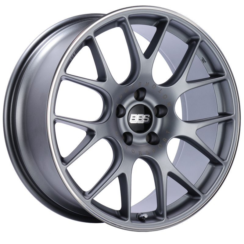 BBS CH-R 20x9 5x120 ET29 Satin Titanium Polished Rim Protector Wheel -82mm PFS/Clip Required