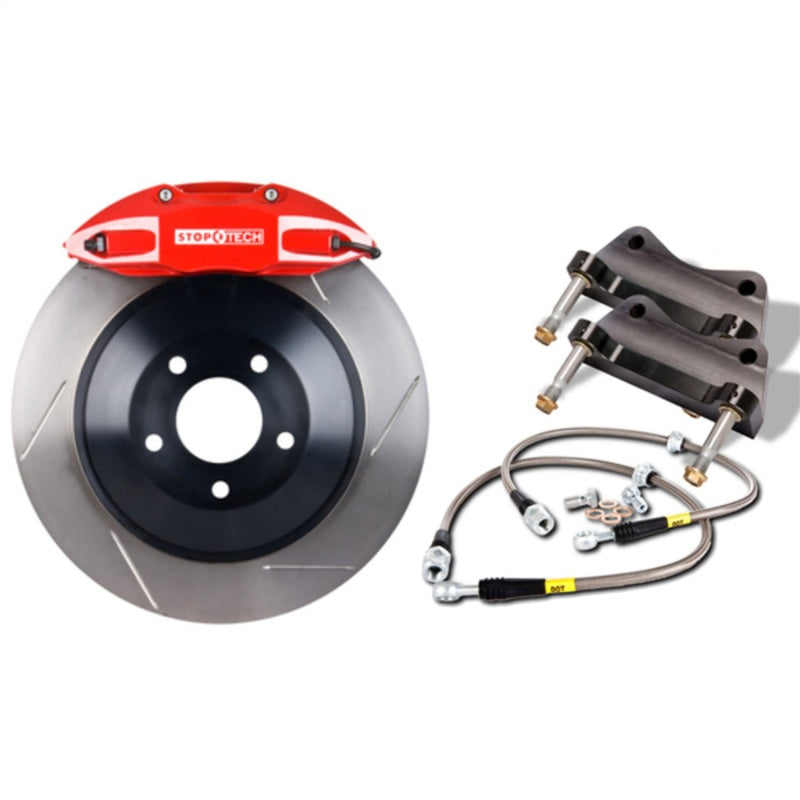 StopTech 2015 Ford Mustang GT Front Big Brake Kit Silver ST-60 Calipers 380x34mm Slotted 1pc Rotors