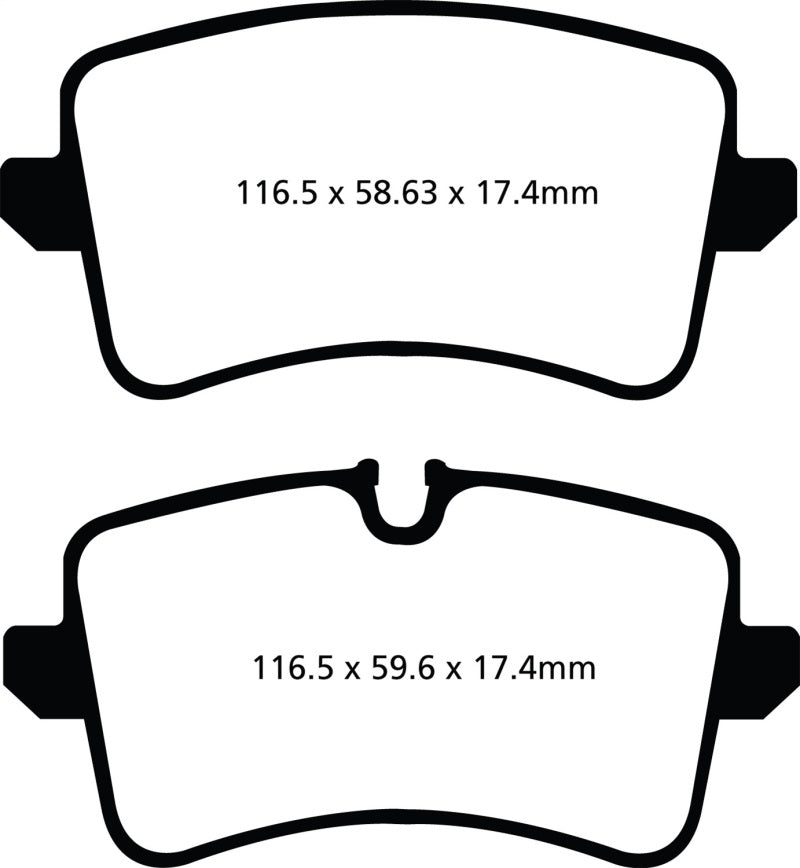 EBC 11 Audi A6 2.0 Turbo Yellowstuff Rear Brake Pads