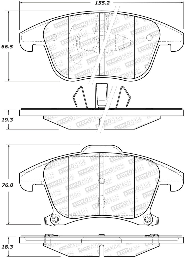 StopTech Street Brake Pads - Front