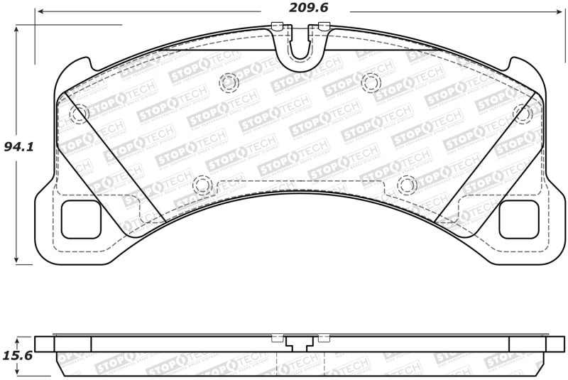 StopTech 2015+ Porsche Macan / 2017+ Porsche Panamera Street Performance Front Brake Pads