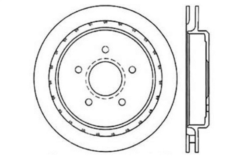 StopTech 97-10 Chevy Corvette Slotted & Drilled Rear Right Rotor