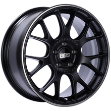 Load image into Gallery viewer, BBS CH-R 18x8.5 5x112 ET47 Satin Black Polished Rim Protector Wheel -82mm PFS/Clip Required