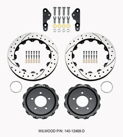 Wilwood Pro-Matrix Rear Kit Drilled 05-12 Mustang GT (2pc Hat/Rtr)