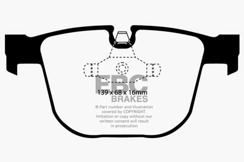 EBC 10-14 BMW X5 4.4 Twin Turbo (50) Greenstuff Rear Brake Pads