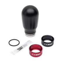 Load image into Gallery viewer, Cobb Subaru 6-Speed Tall Weighted COBB Shift Knob - Black (Incl. Both Red + Blk Collars)