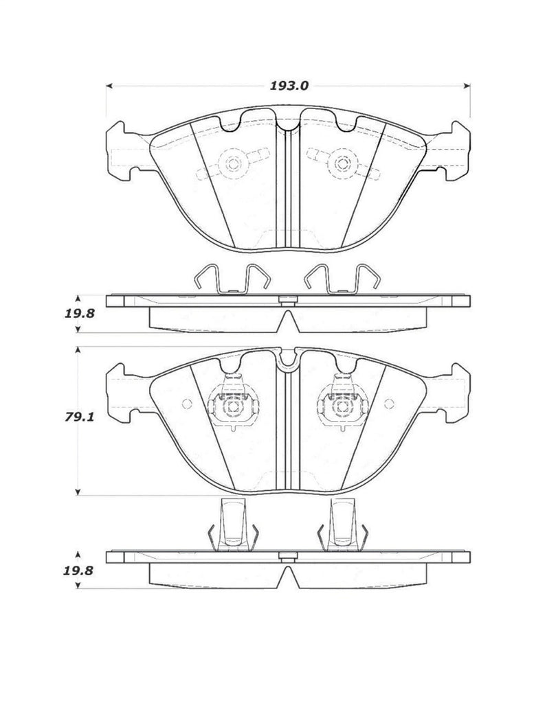 StopTech Street Touring 06-09 BMW M5 E60 / 07-09 M6 E63/E63 Front Brake Pads