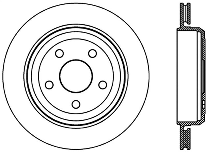 StopTech Slotted Sport Brake Rotor 11-17 Jeep Grand Cherokee (Excludes SRT8)