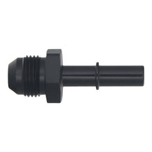 Load image into Gallery viewer, DeatschWerks 8AN Male Flare to 3/8in Male EFI Quick Connect Adapter - Anodized Matte Black