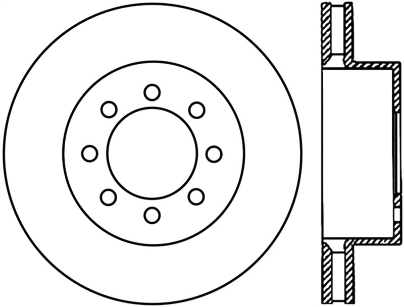 StopTech Power Slot 05-11 Ford F250/F350 PU 4WD Front Left Slotted CRYO-STOP Rotor