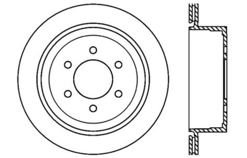 StopTech 04-09 Ford F150 / 06-08 Lincoln Mark LT Rear Right Slotted & Drilled Rotor