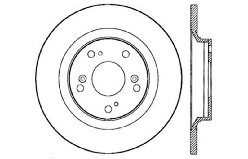 StopTech 00-09 Honda S2000 Drilled Left Rear Rotor