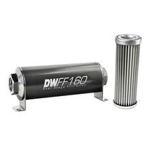 Load image into Gallery viewer, DeatschWerks Stainless Steel 5 Micron Universal Inline Fuel Filter Housing Kit (160mm)