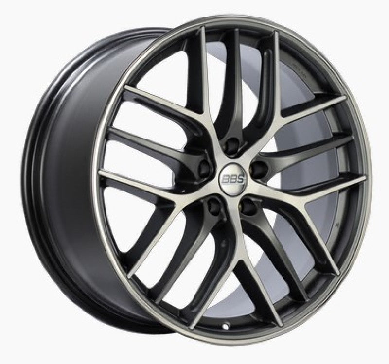 BBS CC-R 20x8 5x112 ET27 Satin Graphite Diamond Cut Polished Rim Protector Wheel -82mm PFS Required