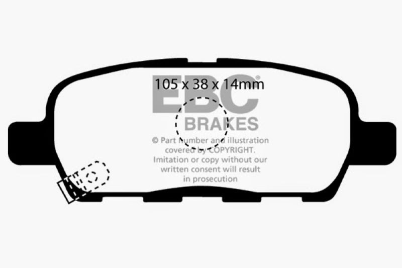 EBC 10-13 Infiniti FX35 3.5 Greenstuff Rear Brake Pads