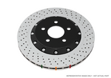 DBA 17-20 Honda Civic Type R Front 5000 Series Cross Drilled Rotor w/Black Hat