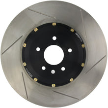 Load image into Gallery viewer, StopTech 10-15 Chevrolet Camaro Front Left Zinc Coated Slotted 2pc Aero Rotor w/ Black Hat