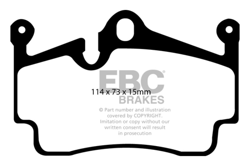 EBC 04-08 Porsche Boxster (Cast Iron Rotors only) 2.7 Redstuff Rear Brake Pads