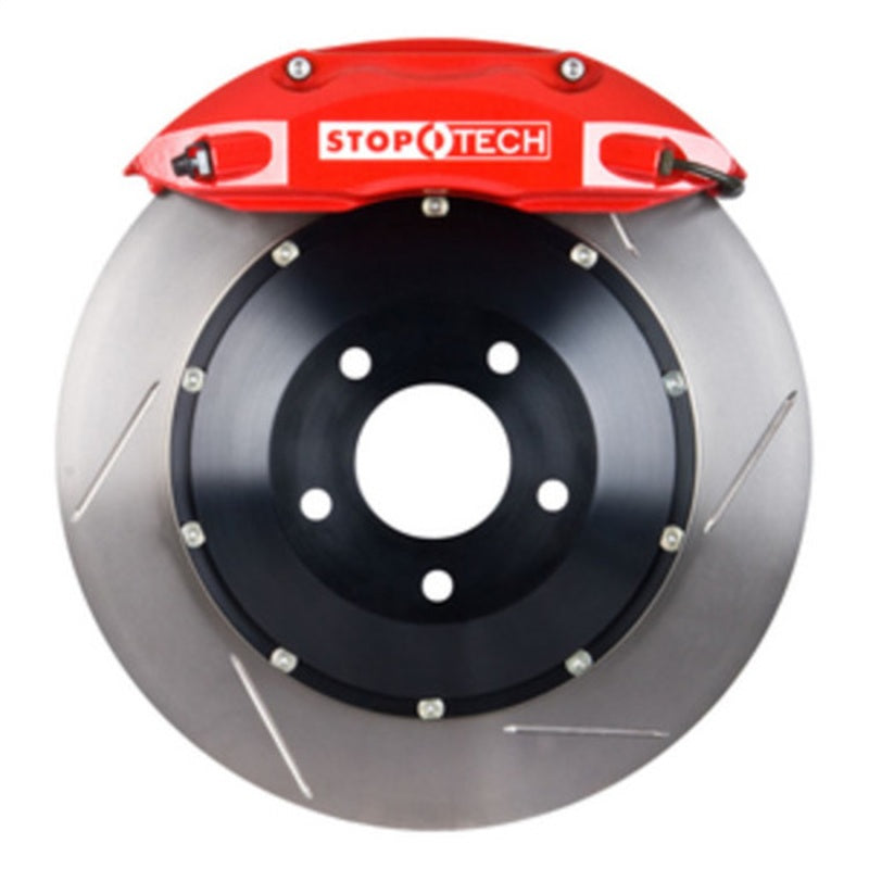 StopTech 08-09 Evo X Rear BBK w/ Red ST-40 Calipers Slotted 355x32mm Rotors Pads and SS Lines