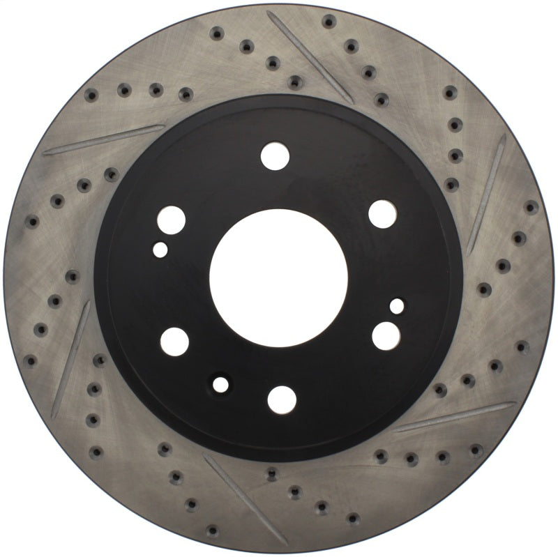 StopTech 05-10 GMC Sierra 1500 (w Rear Drum) / 07-09 GMC Yukon Front Left Slotted & Drilled Rotor