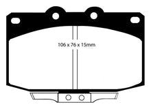 Load image into Gallery viewer, EBC 86-89 Mazda RX7 2.4 (1.3 Rotary)(Vented Rear Rotors) Yellowstuff Front Brake Pads