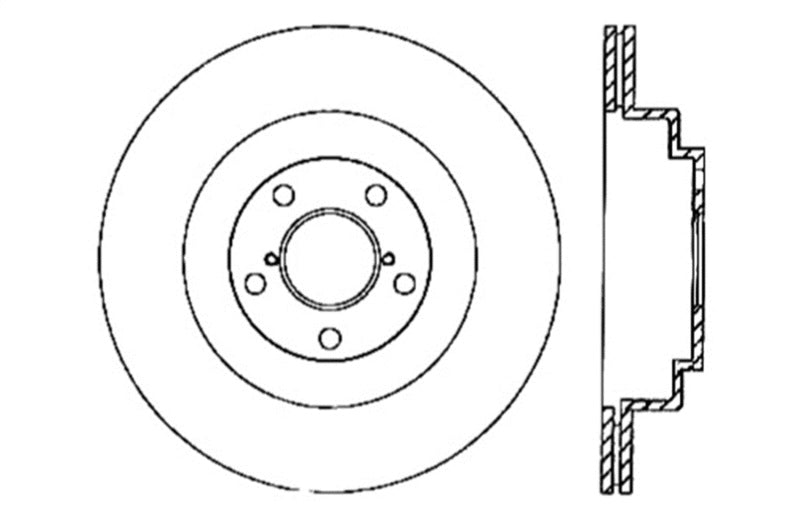 StopTech 06-07 WRX / 05-08 Subaru LGT Rear Drilled Left Rear Rotor