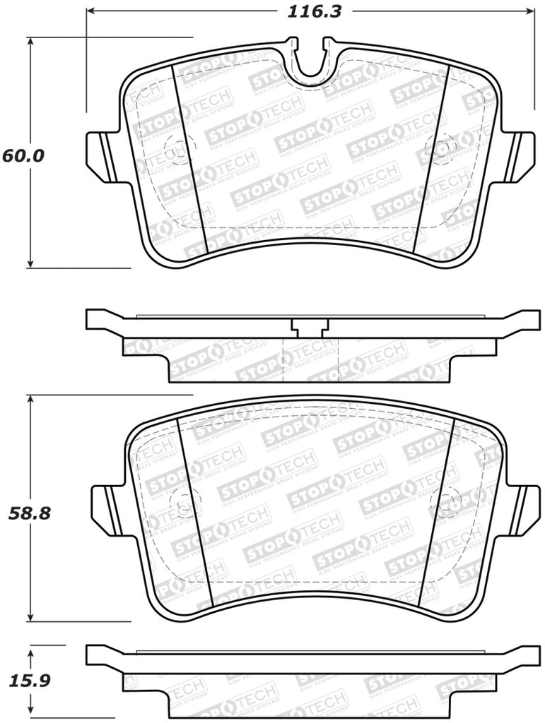 StopTech Street Brake Pads - Rear