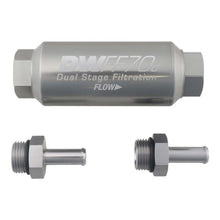 Load image into Gallery viewer, DeatschWerks 3/8in 10 Micron 70mm Compact In-Line Fuel Filter Kit