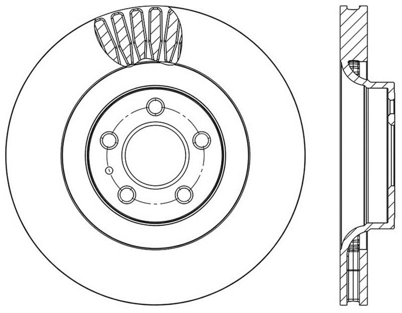 StopTech Slotted & Drilled Sport Brake Rotor - 2015 Ford Mustang Non-Brembo - Front Right