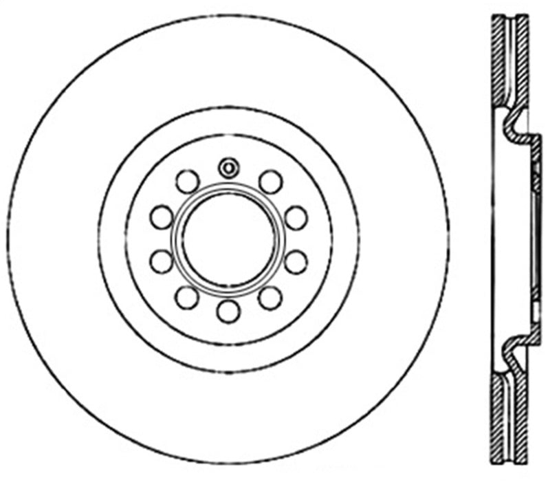 StopTech Power Slot 09 VW CC (Passat CC) / 06-09 Passat Front Left CRYO-STOP Slotted Rotor