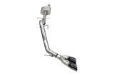 Corsa 2024-2025 Ford Ranger 3in Cat-Back Exhaust 4in Black PVD Pro-Series Slash Cut Twin Tip