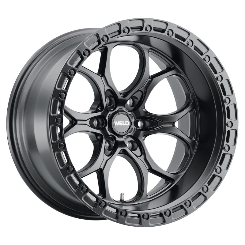 Weld Off-Road W108 20X10 Ledge 6X139.7 ET-18 BS4.75 Satin Black / Black Ring 106.1