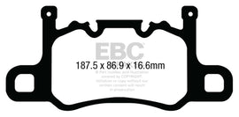 EBC 13-15 Porsche 911 (991) GT3 3.8L (Cast Iron Rotor Only) Bluestuff Rear Brake Pads
