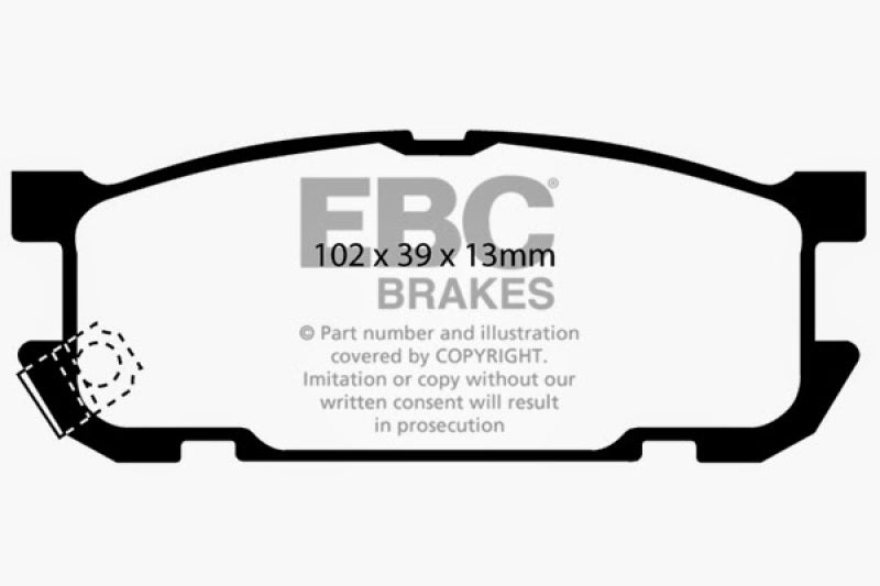 EBC 01-03 Mazda Miata MX5 1.8 (Sports Suspension) Greenstuff Rear Brake Pads